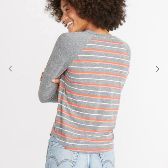 NWOT Marine Layer Lightweight Baseball Raglan Tee - Picture 2 of 8